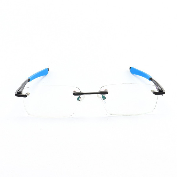 Armação de Óculos Flutuante Sem Aro Wingfold Preto e Azul Claro